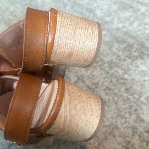 J. Crew Brown Leather Boho Slingback Clogs 6.5 - Picture 5 of 8